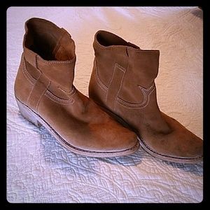 Sam Edelman "Myron" bootie in cashew suede, 8 1/2